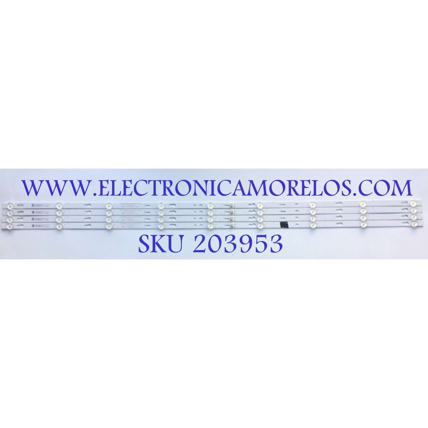 KIT DE LED'S PARA TV HITACHI (4 PIEZAS) / NUMERO DE PARTE TCL50D09-ZC22AG-01 / 303TC500031 / E469119 / 4C-LB500T-ZC1 / TC500M01 / 2300000732-1 / PANEL LVU500CMDX E0004 / MODELO 50R81